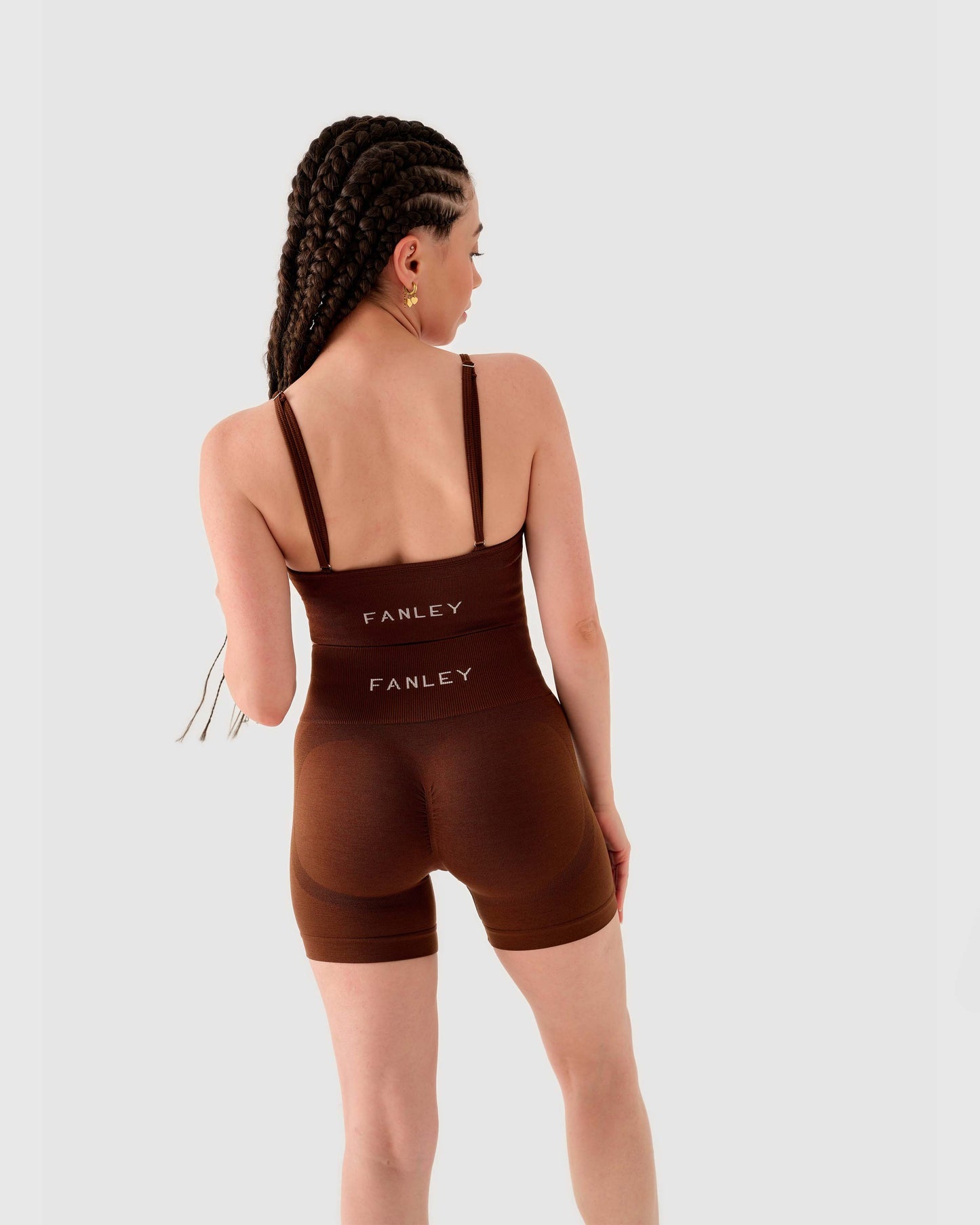 V-Neck Bra Dunkelbraun