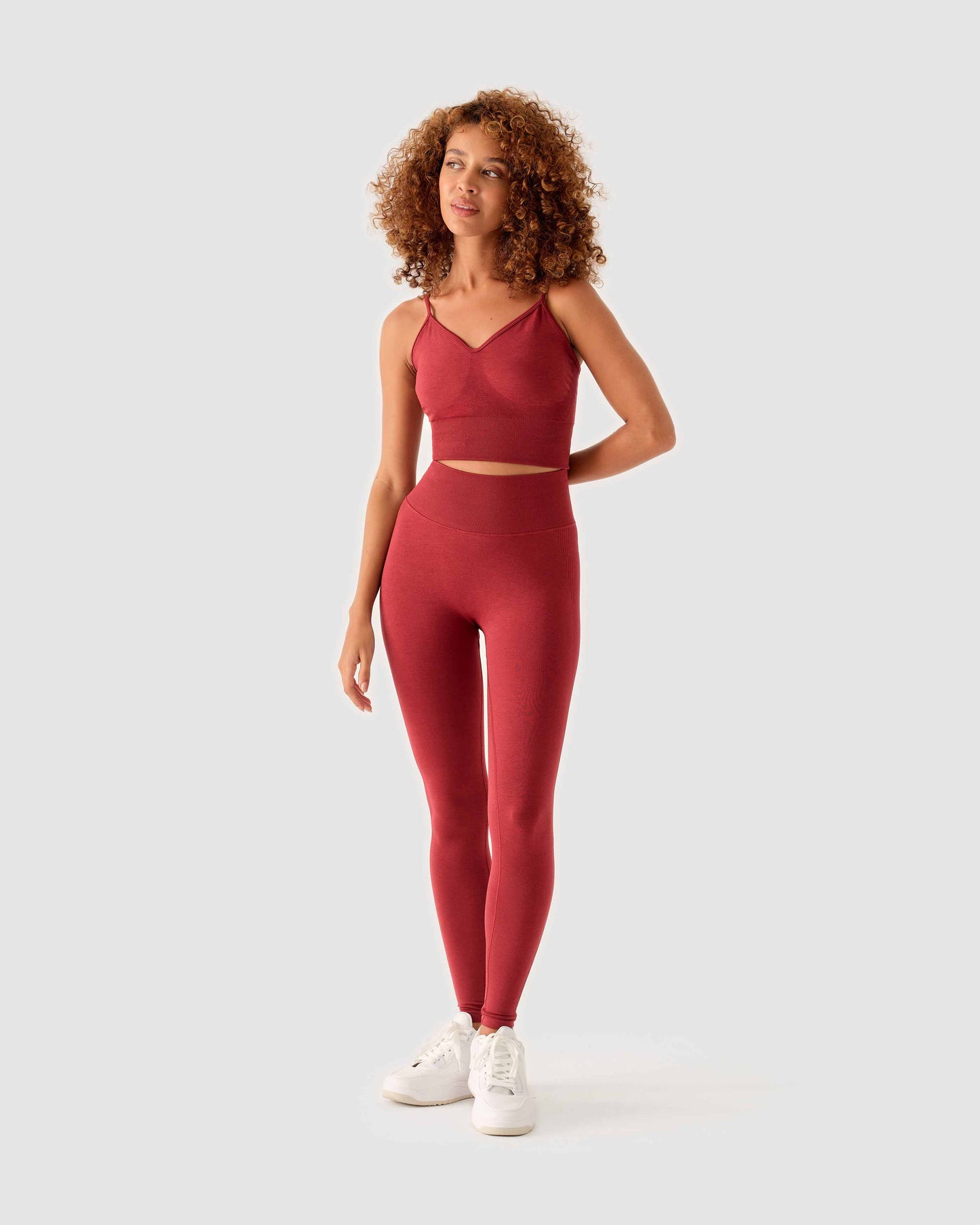 Crop Bra Weinrot