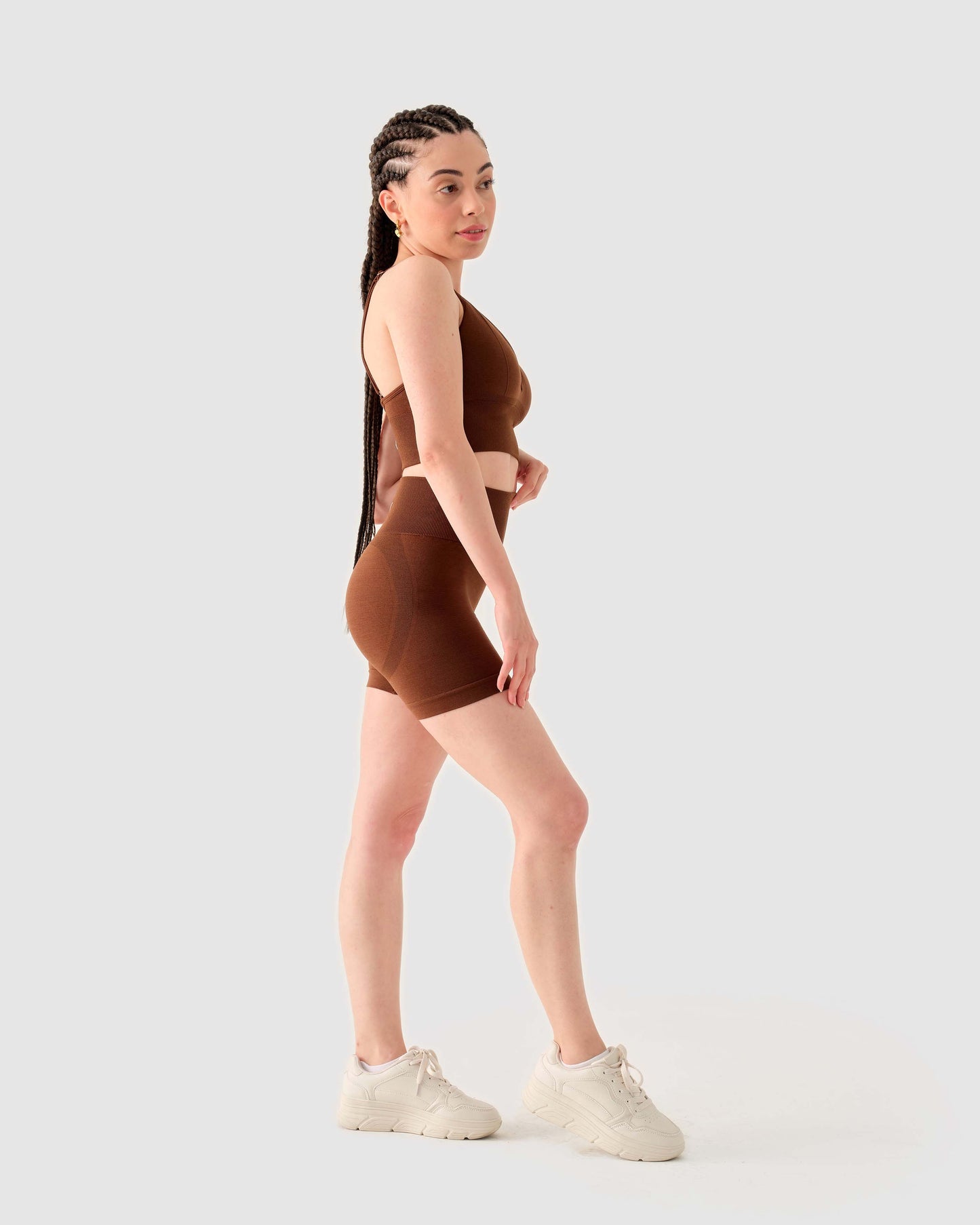 Scrunch Seamless Mini Short Dunkelbraun
