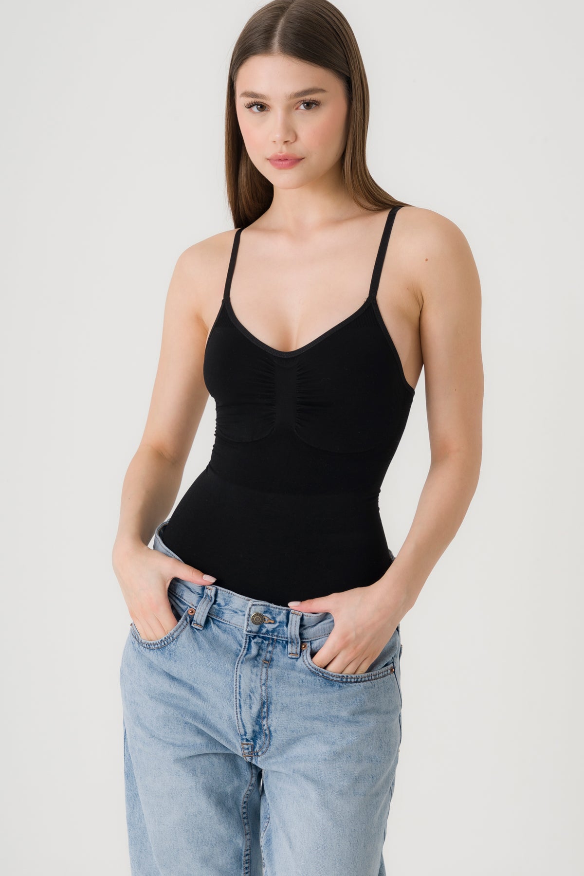 Shapewear Bodysuit mit String Schwarz