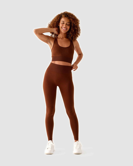 Essential Seamless Leggings Dunkelbraun