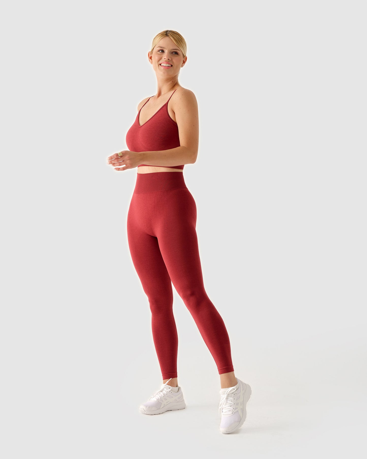 Scrunch Seamless Leggings Weinrot