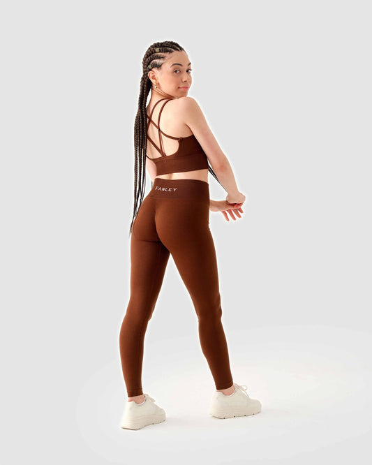 Scrunch Seamless Leggings Dunkelbraun