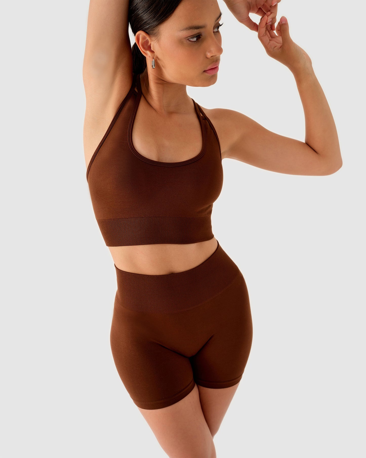Essential Seamless Mini Short Dunkelbraun