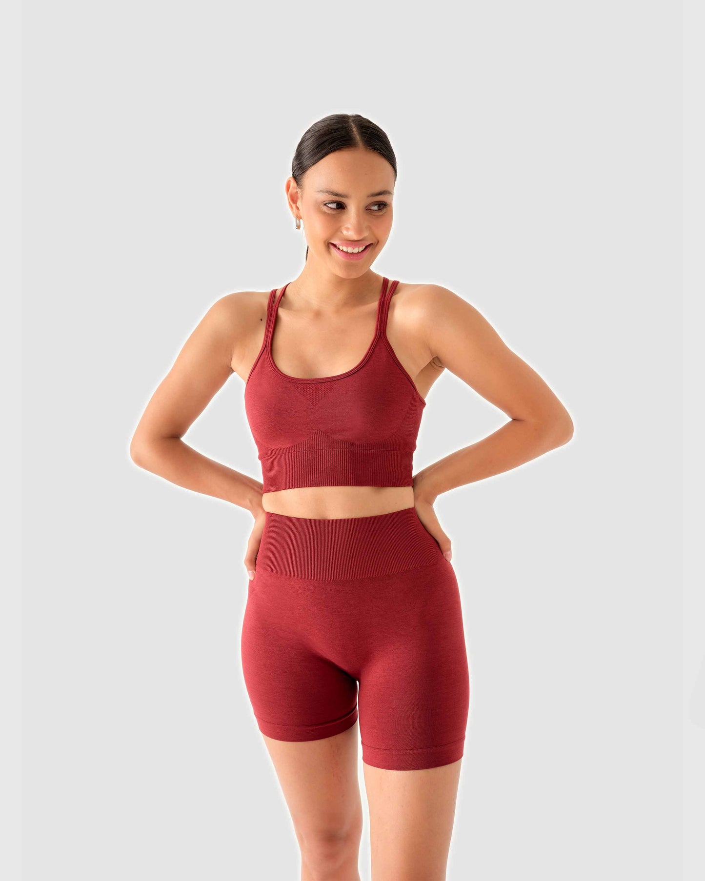 Scrunch Seamless Mini Short Weinrot