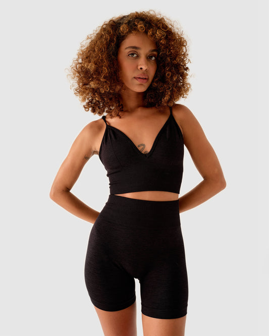 V-Neck Bra Schwarz