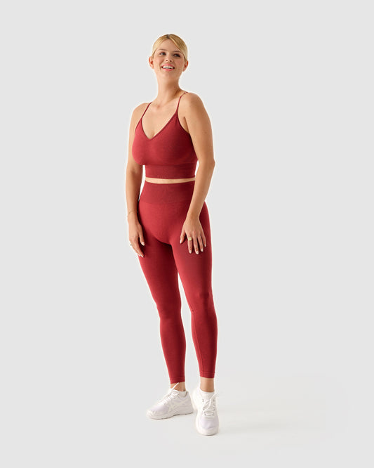 Scrunch Seamless Leggings Weinrot