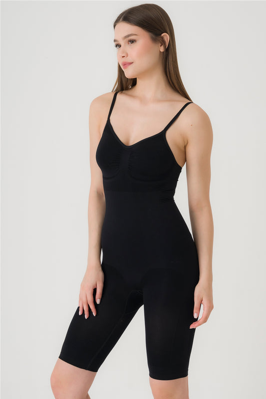 Shapewear Bodysuit mit Shorts Schwarz
